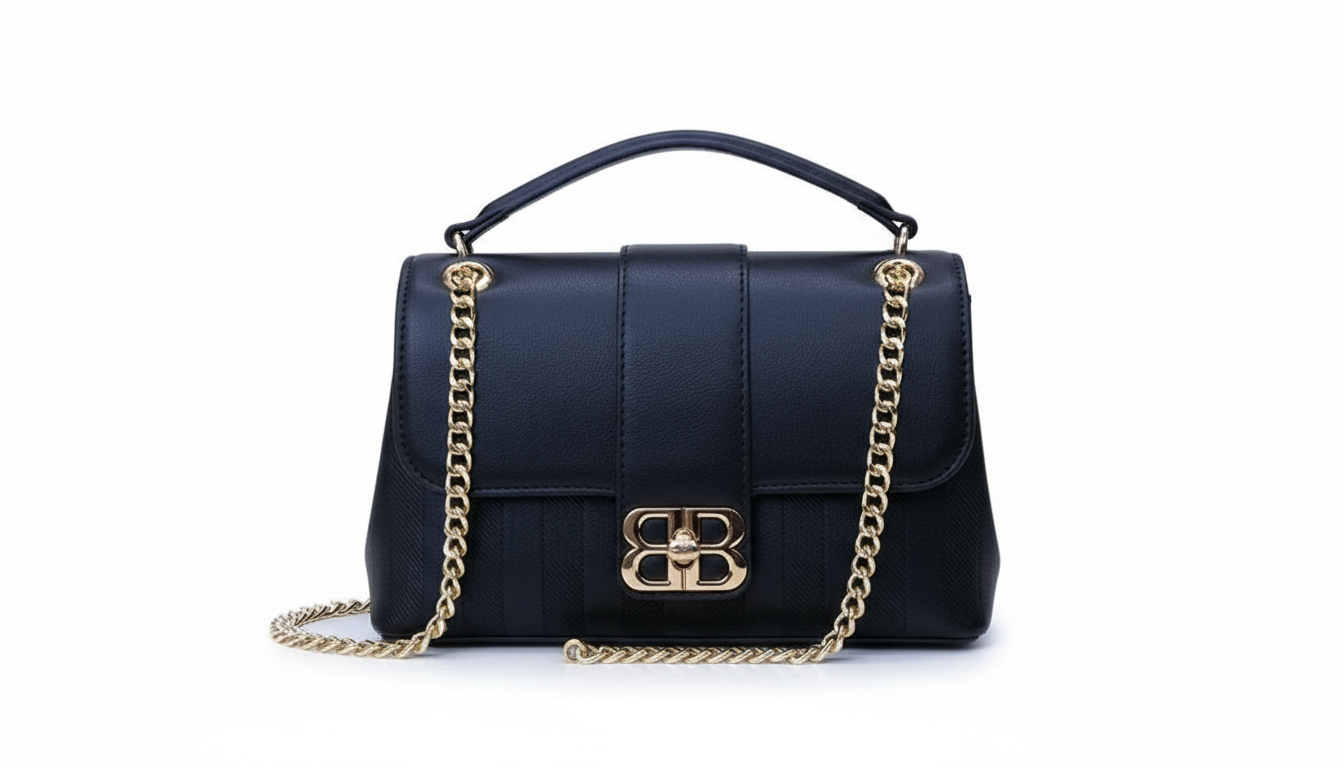 کیف زنانه مجلسی مشکی زنجیری مدل B